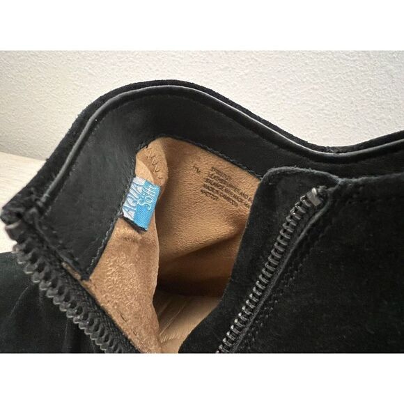 SOFFT AQUA Boots 11 SIRI Wedge Bootie Sneaker Ruching Suede Zip Waterproof NEW - Picture 12 of 16